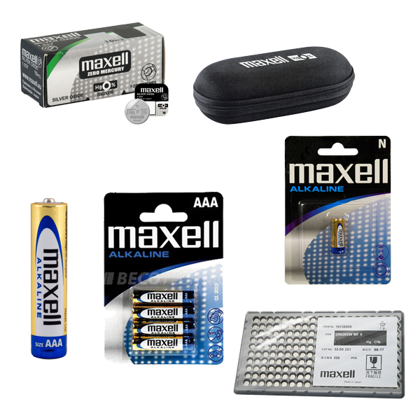 Maxell Uhrenbatterien, Alkaline und Knopfzellen